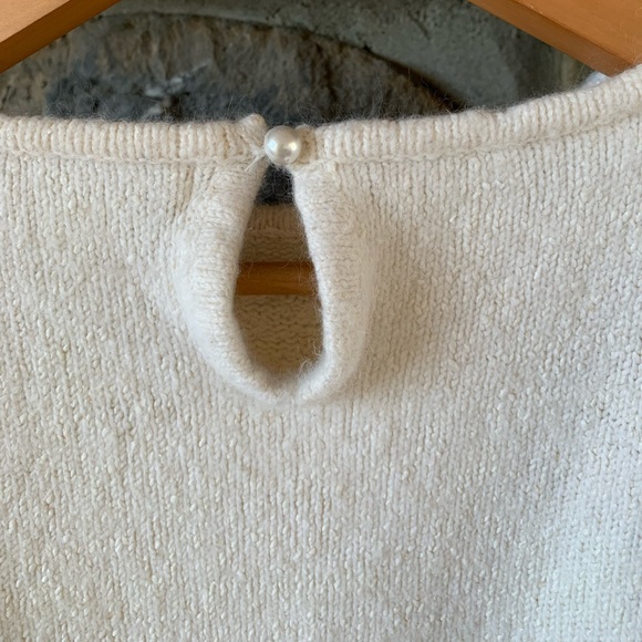 Silk Angora Lambswool Sparkly Sequin Sweater Blouse Top - Picture 4 of 9